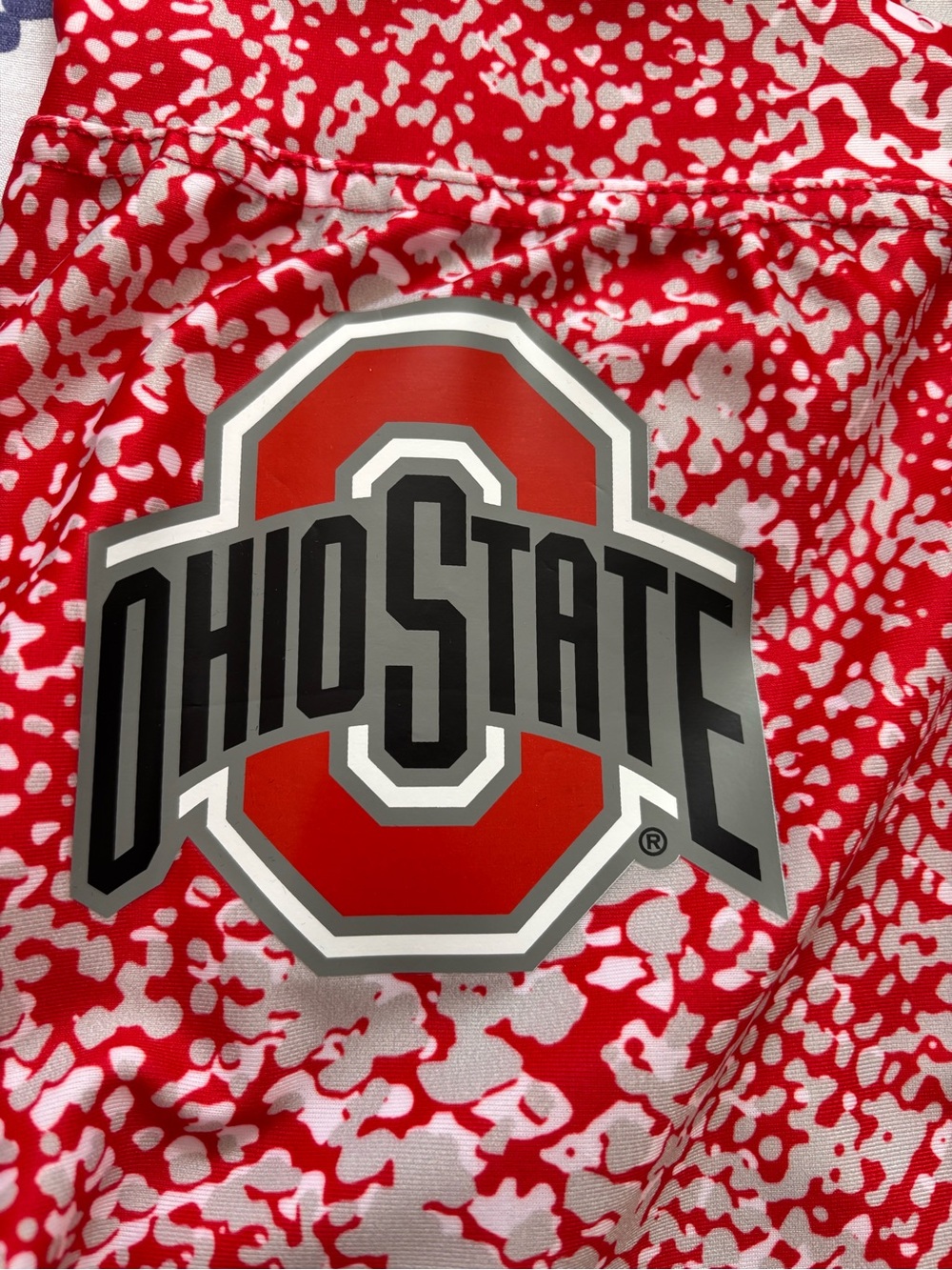 Ohio State Buckeyes Red Patterned Women's Leggings - Picture 4 of 7